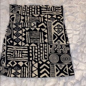 Aztec print mini skirt